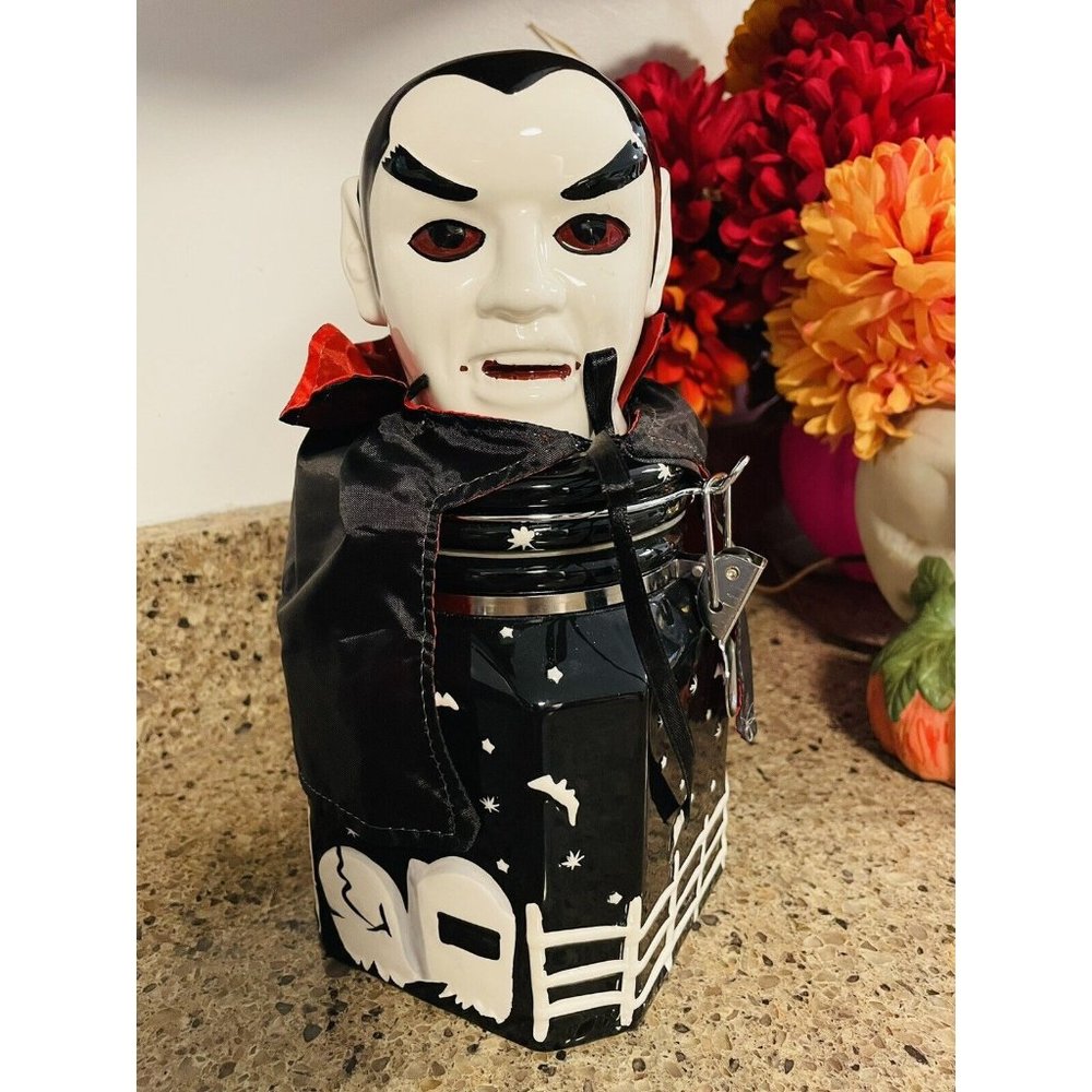 Dracula with Cap Cookie Storage Jar - HERITAGE MINT Holiday Collection Halloween